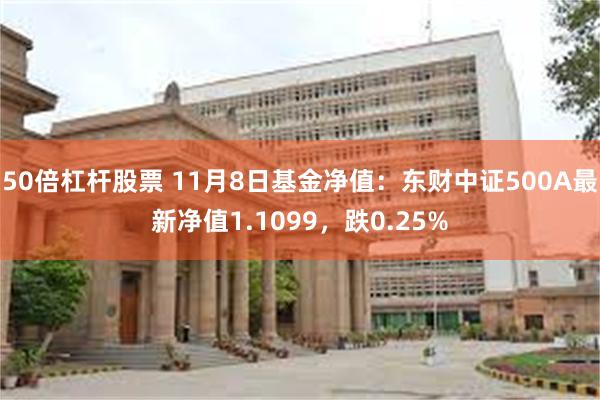 50倍杠杆股票 11月8日基金净值：东财中证500A最新净值1.1099，跌0.25%