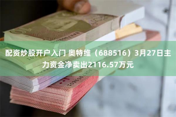 配资炒股开户入门 奥特维（688516）3月27日主力资金净卖出2116.57万元