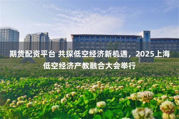 期货配资平台 共探低空经济新机遇，2025上海低空经济产教融合大会举行